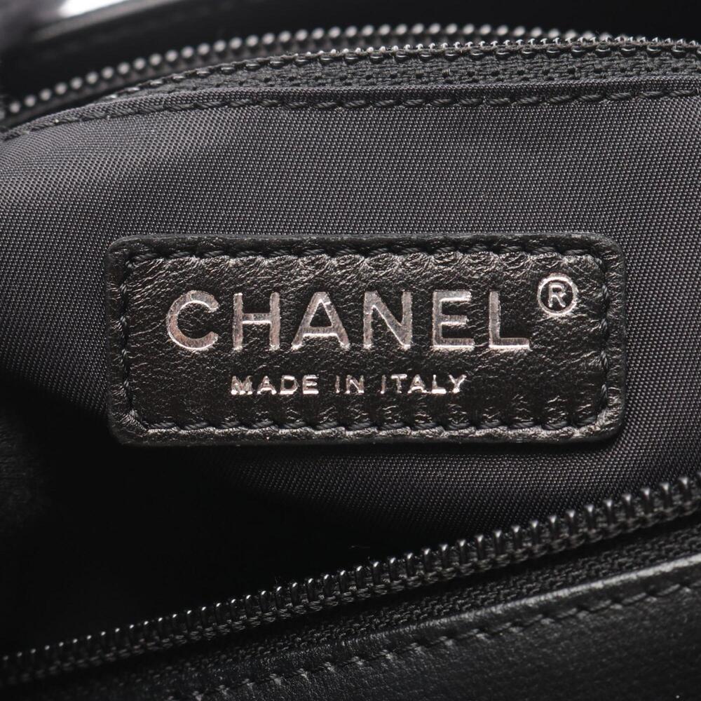 Chanel Paris Biarritz PM Tote Bag Handbag, Coated Canvas Leather, Women's, Bl... - Picture 4 of 9